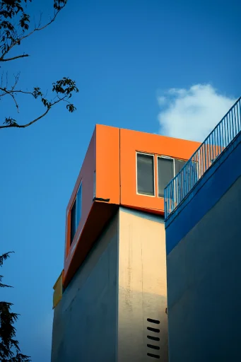 Modern city skyline with architectural structures